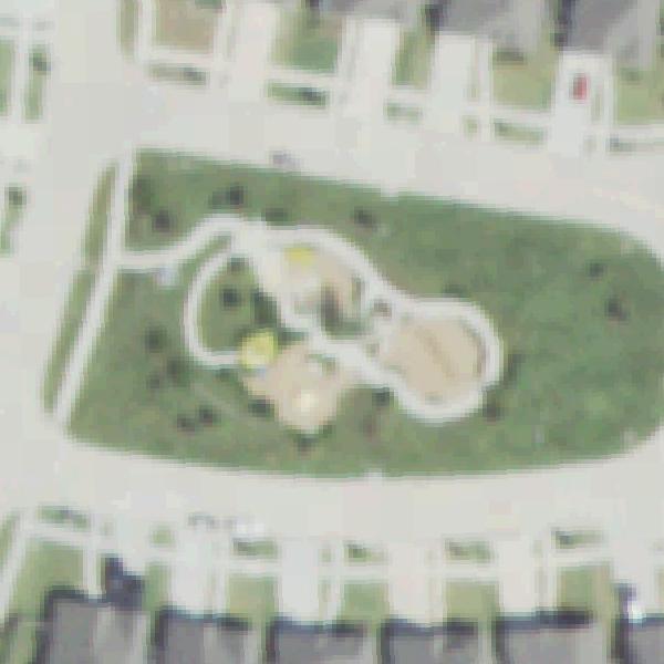 Aerial view of Pomona Hive Park