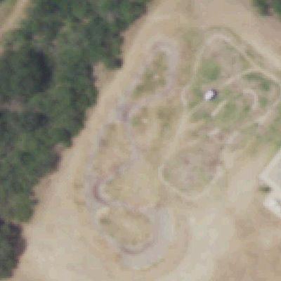 Aerial photo of Pump Track McAllister Park by Velosolutions