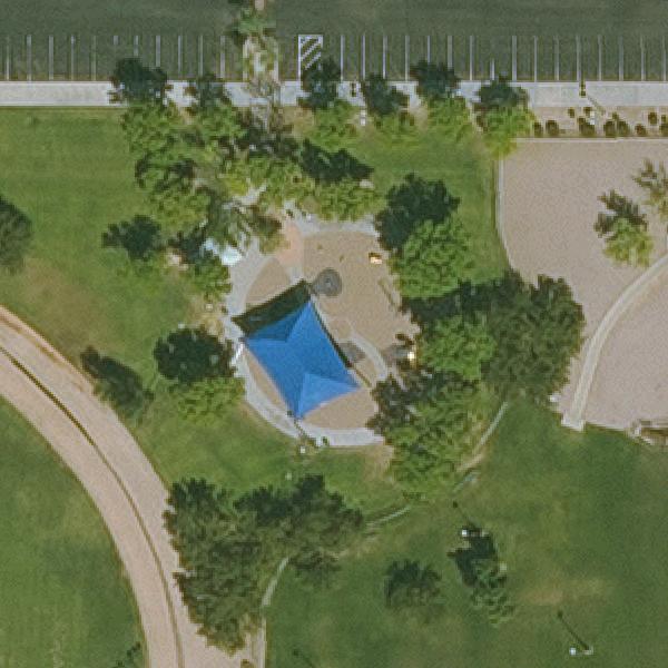 Aerial view of Quail Run Park Playground