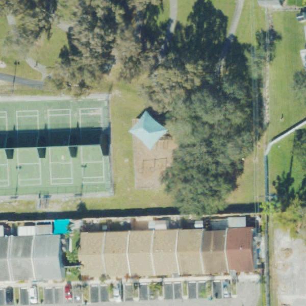 Aerial view of Rainbow Lakes Park