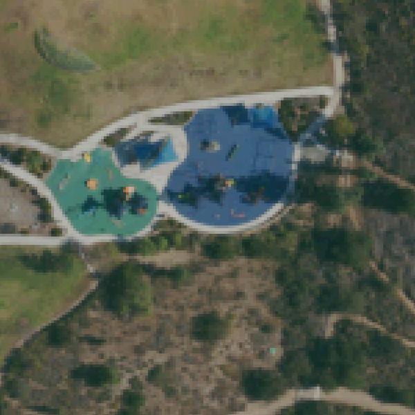 Aerial view of Rancho Mission Canyon Park