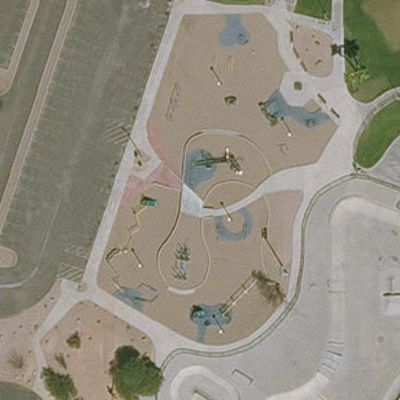 Aerial view of Reed Park Playground