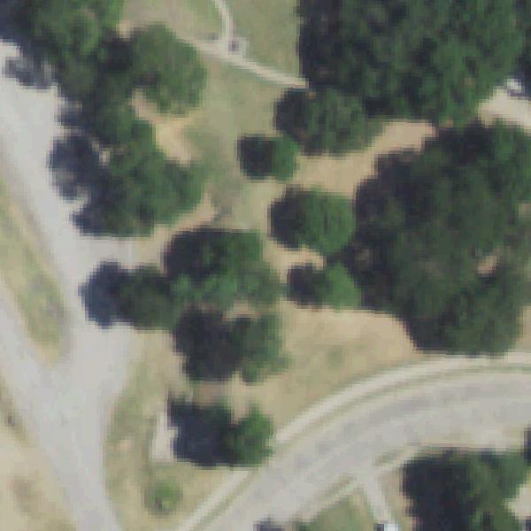 Aerial view of Rick Oden Park playground