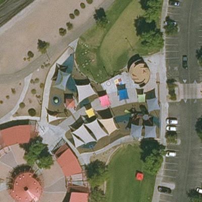 Aerial view of Rio Vista Splash Pad