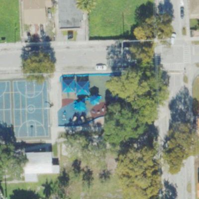 Aerial view of Riverside Park