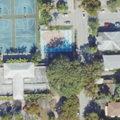 Aerial view of Roberto Clemente Park