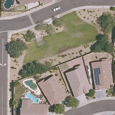 Aerial view of Robin Park HOA Outdoor Fitness Stations at Casa Del Rey at Camino á Lago
