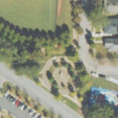 Aerial view of Rose Circle Park