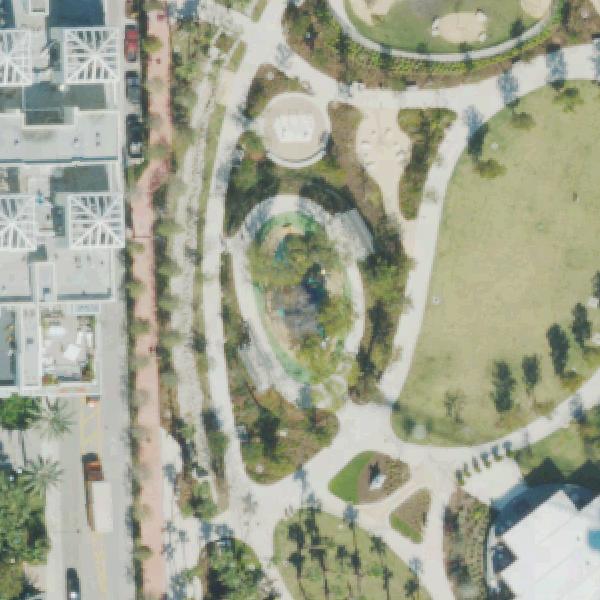 Aerial view of Rosie's park