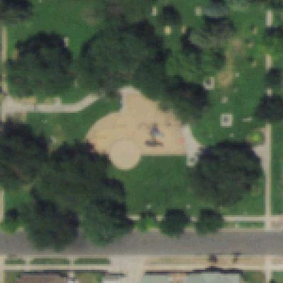 Aerial photo of Russell Square Park
