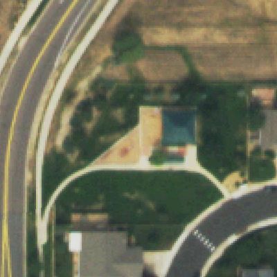 Aerial photo of Saddle Rock Ridge Covered Playground