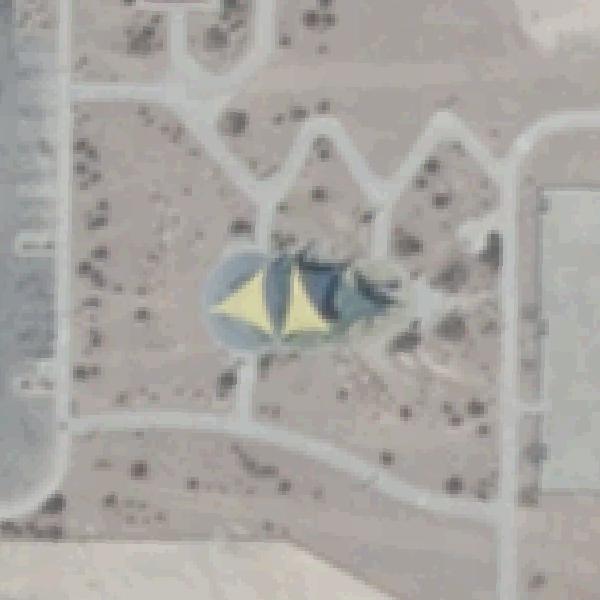 Aerial photo of Sandstone Ridge Park playground