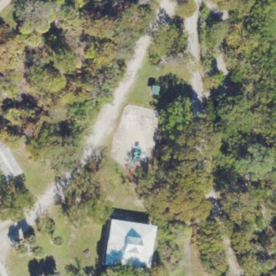 Aerial view of Sandy Beach at Oleta River State Park