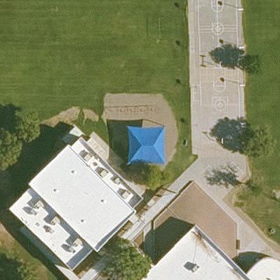Aerial view of Scudder Park