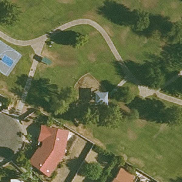 Aerial view of Shoshone Park Playground