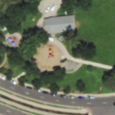 Aerial photo of Silverman Park