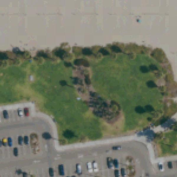 Aerial view of South Mission Beach Park