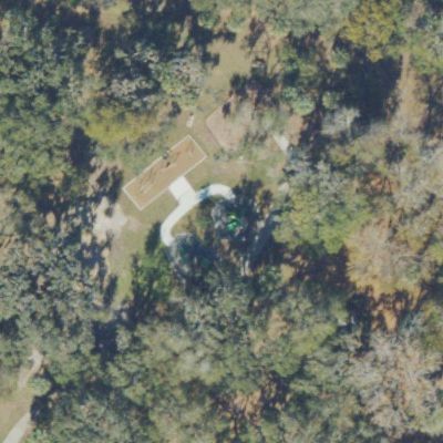 Aerial view of Speer Park playground