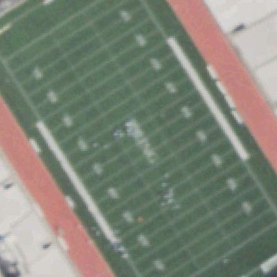 Aerial view of Spring football field