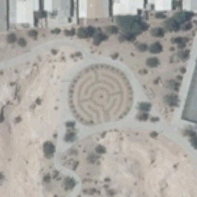 Aerial photo of Spring Valley Labyrinth