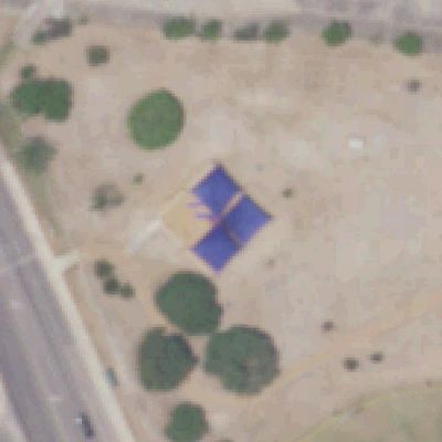 Aerial photo of Stinson park playground
