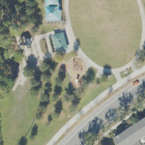 Aerial view of Summerport Park playground
