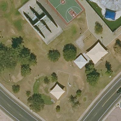 Aerial view of Sunset Palms Park