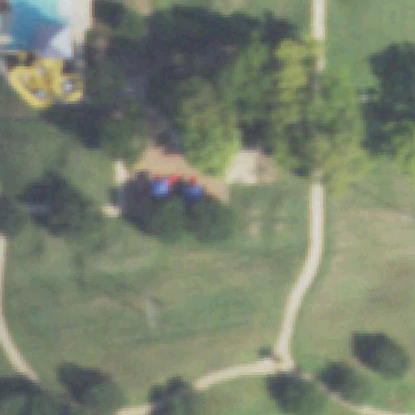 Aerial view of Telfair central playground