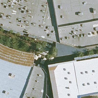 Aerial view of Tempe Marketplace Splash Pad