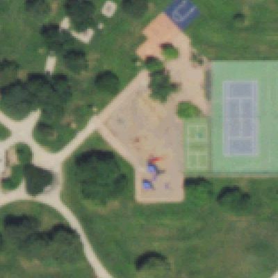 Aerial photo of Tennyson Knolls Park Playground