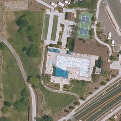 Aerial view of The Meadows at Camino á Lago Community Center Park