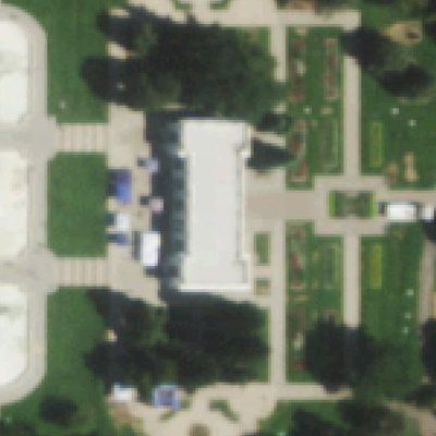 Aerial photo of The Pavilion at Cheesman Park