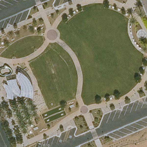 Aerial view of The Square (Civic Square Park)
