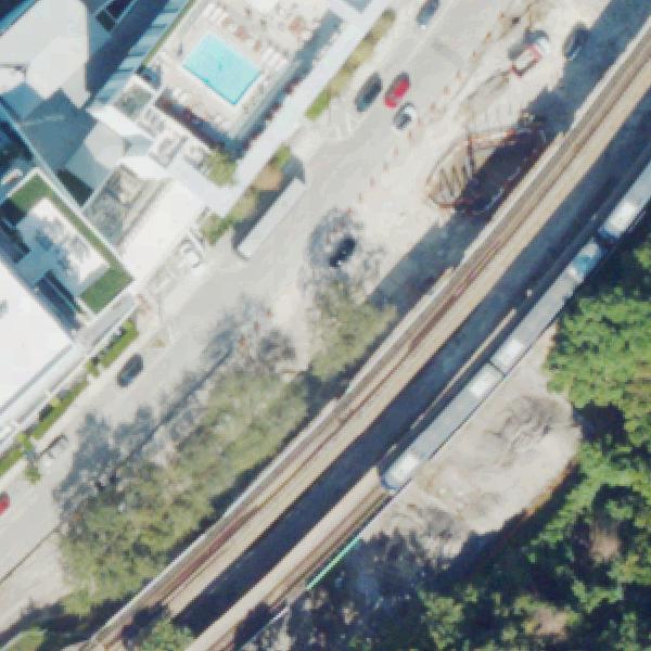 Aerial view of The Underline Hammock Playground