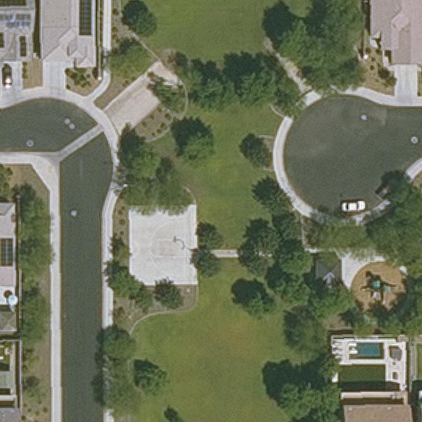 Aerial view of Three Olive Park HOA Park