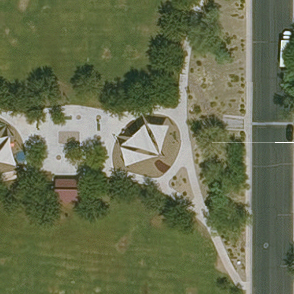 Aerial view of Tibshraeny Playground