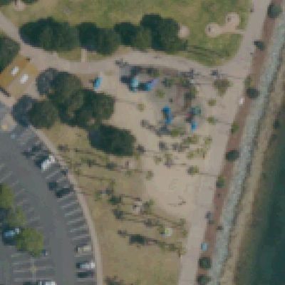 Aerial view of Tidelands Park Playground