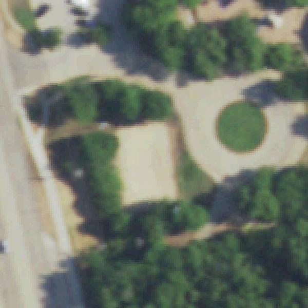 Aerial view of Town park playground