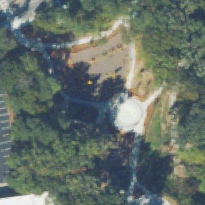 Aerial view of Two Bridges Park