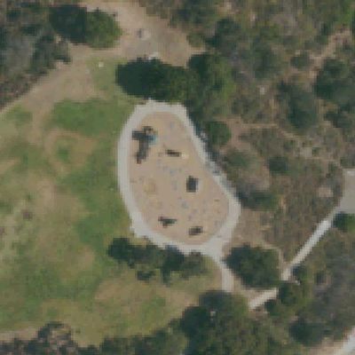Aerial view of University Gardens Park ( Dinosaur Park)