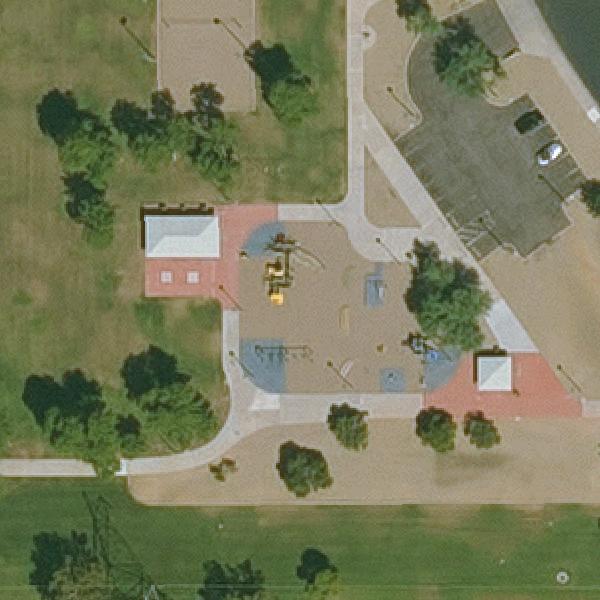 Aerial view of Valencia Park Playground