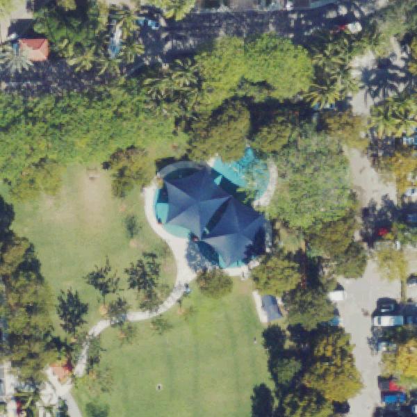 Aerial view of Veterans Park - Kids Playground