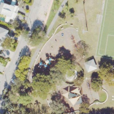 Aerial view of Village Green Park