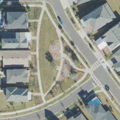 Aerial view of Walcott Playground