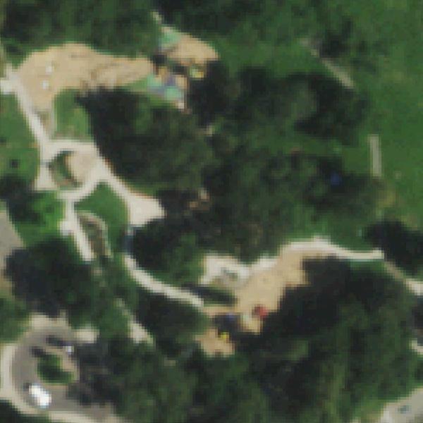 Aerial photo of Washington Park Kids Pump Track