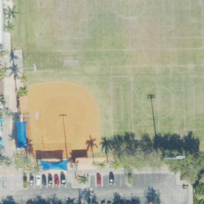 Aerial view of Waterways Park