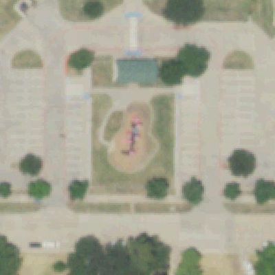 Aerial view of Wayne Frady Park
