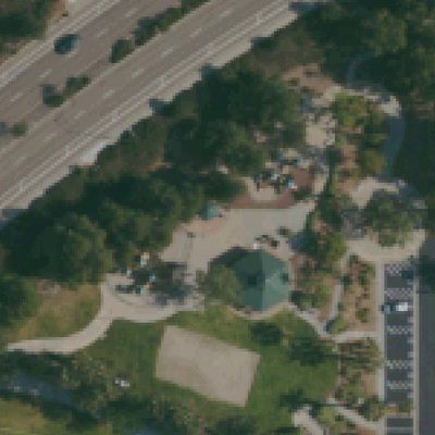 Aerial view of West Hills Park Pavilion