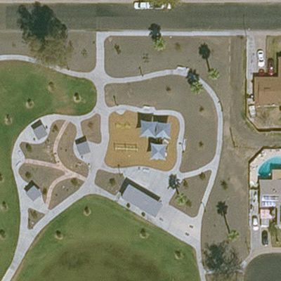 Aerial view of West Plaza Park