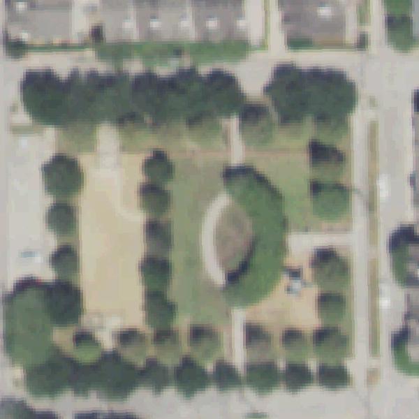 Aerial photo of West Webster Street Park